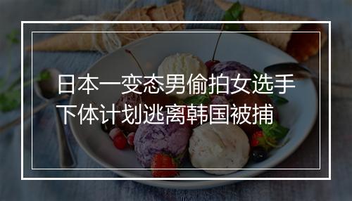 日本一变态男偷拍女选手下体计划逃离韩国被捕