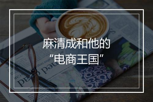 麻清成和他的“电商王国”