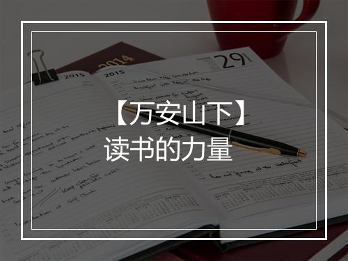 【万安山下】读书的力量