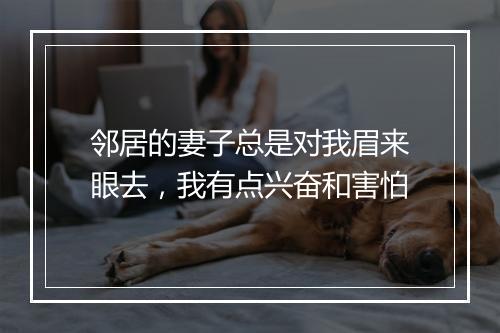邻居的妻子总是对我眉来眼去，我有点兴奋和害怕