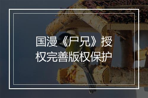 国漫《尸兄》授权完善版权保护