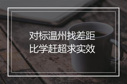对标温州找差距 比学赶超求实效