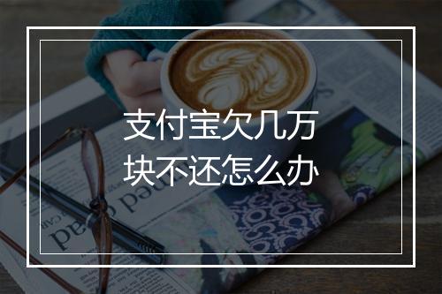支付宝欠几万块不还怎么办
