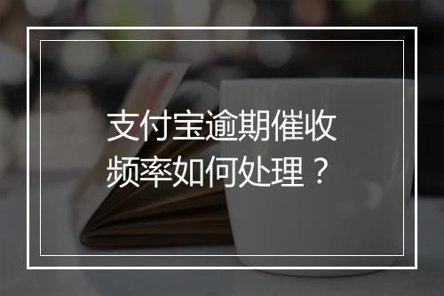 支付宝逾期催收频率如何处理？