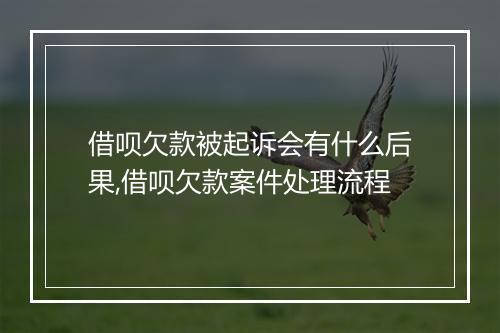 借呗欠款被起诉会有什么后果,借呗欠款案件处理流程