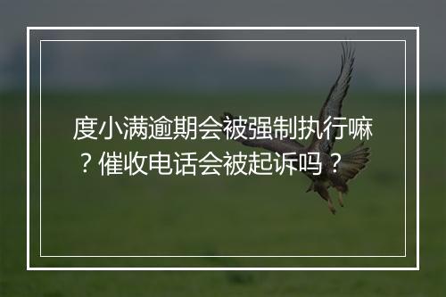 度小满逾期会被强制执行嘛？催收电话会被起诉吗？