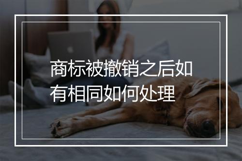 商标被撤销之后如有相同如何处理