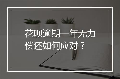 花呗逾期一年无力偿还如何应对？