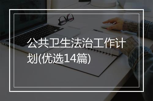 公共卫生法治工作计划(优选14篇)