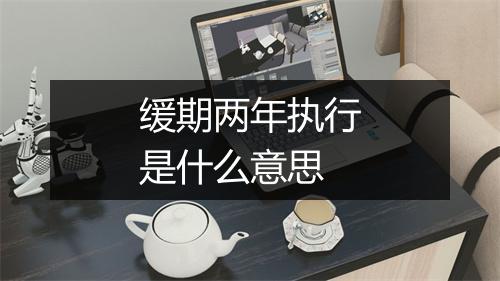 缓期两年执行是什么意思
