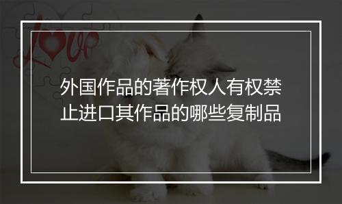外国作品的著作权人有权禁止进口其作品的哪些复制品