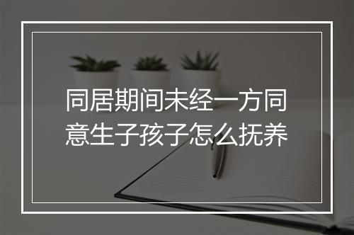 同居期间未经一方同意生子孩子怎么抚养