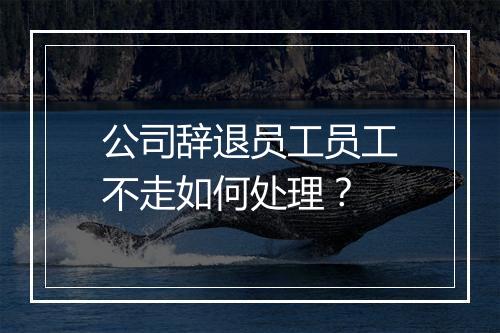 公司辞退员工员工不走如何处理？