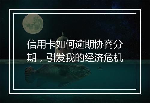 信用卡如何逾期协商分期，引发我的经济危机