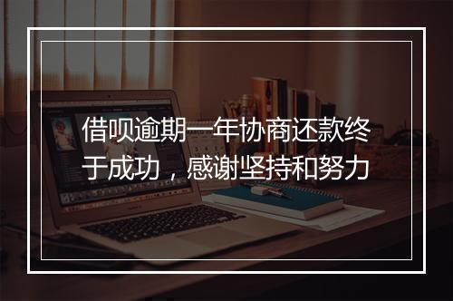 借呗逾期一年协商还款终于成功，感谢坚持和努力