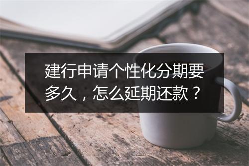 建行申请个性化分期要多久，怎么延期还款？