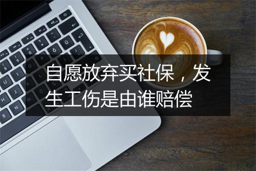 自愿放弃买社保，发生工伤是由谁赔偿