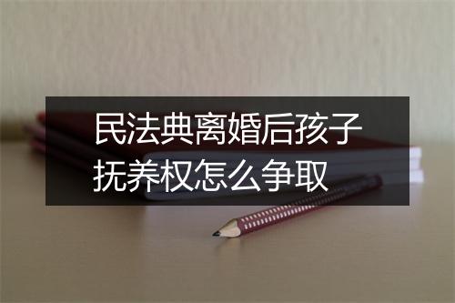 民法典离婚后孩子抚养权怎么争取