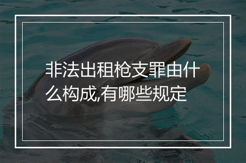 非法出租枪支罪由什么构成,有哪些规定