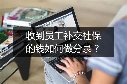 收到员工补交社保的钱如何做分录？