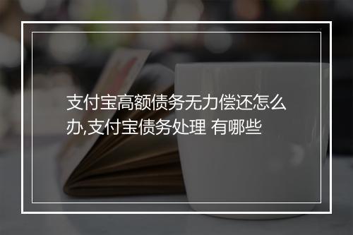 支付宝高额债务无力偿还怎么办,支付宝债务处理 有哪些