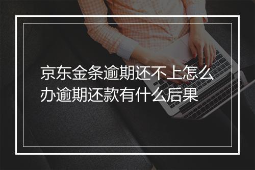 京东金条逾期还不上怎么办逾期还款有什么后果