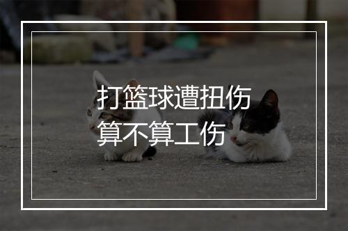 打篮球遭扭伤算不算工伤