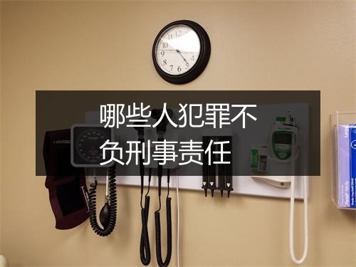 哪些人犯罪不负刑事责任