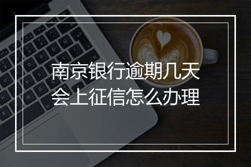 南京银行逾期几天会上征信怎么办理