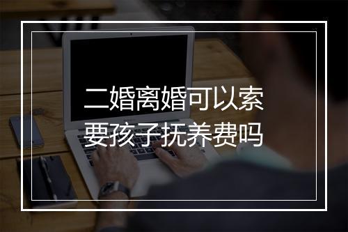 二婚离婚可以索要孩子抚养费吗