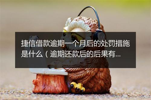 捷信借款逾期一个月后的处罚措施是什么（逾期还款后的后果有哪些）