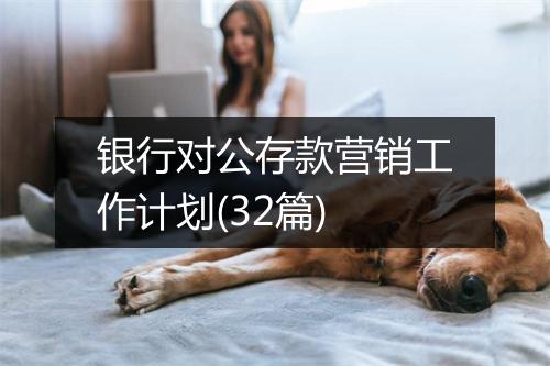 银行对公存款营销工作计划(32篇)