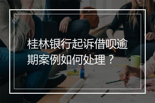 桂林银行起诉借呗逾期案例如何处理？