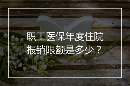 职工医保年度住院报销限额是多少？