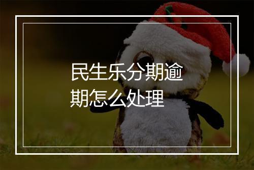 民生乐分期逾期怎么处理
