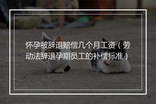 怀孕被辞退赔偿几个月工资（劳动法辞退孕期员工的补偿标准）