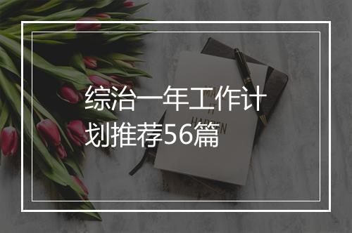 综治一年工作计划推荐56篇