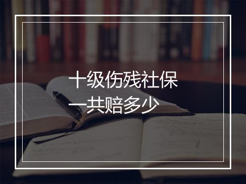 十级伤残社保一共赔多少