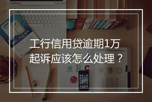 工行信用贷逾期1万起诉应该怎么处理？