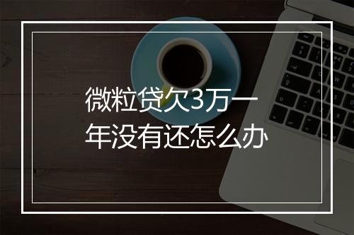 微粒贷欠3万一年没有还怎么办