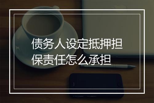 债务人设定抵押担保责任怎么承担