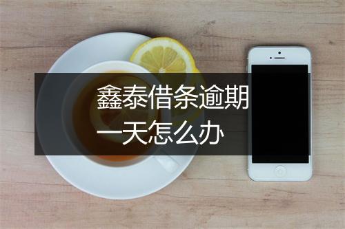 鑫泰借条逾期一天怎么办