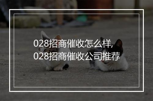 028招商催收怎么样,028招商催收公司推荐
