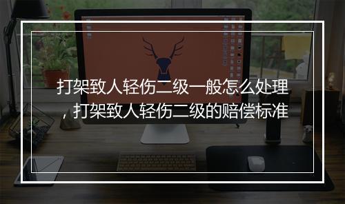 打架致人轻伤二级一般怎么处理，打架致人轻伤二级的赔偿标准