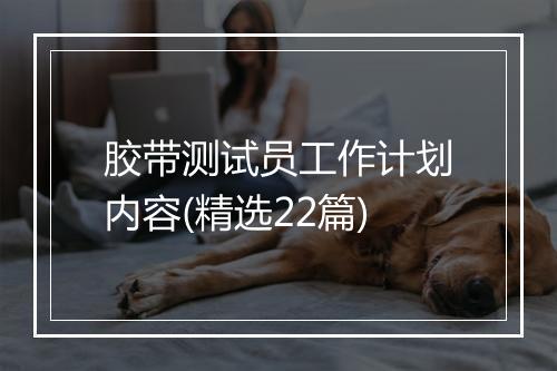 胶带测试员工作计划内容(精选22篇)