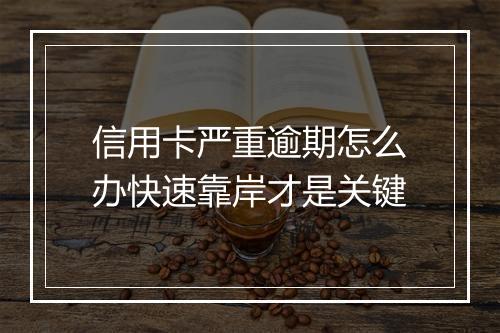 信用卡严重逾期怎么办快速靠岸才是关键