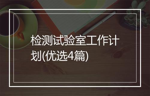检测试验室工作计划(优选4篇)