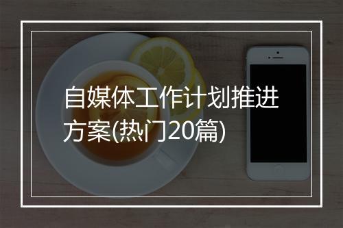 自媒体工作计划推进方案(热门20篇)