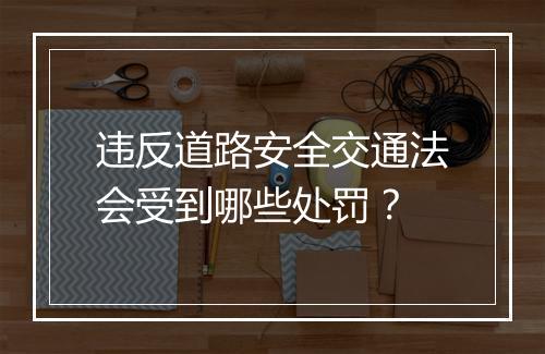 违反道路安全交通法会受到哪些处罚？