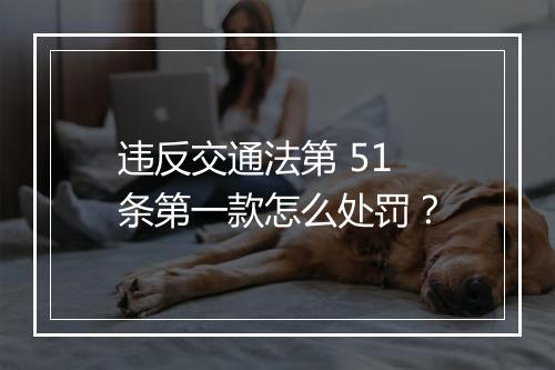 违反交通法第 51 条第一款怎么处罚？